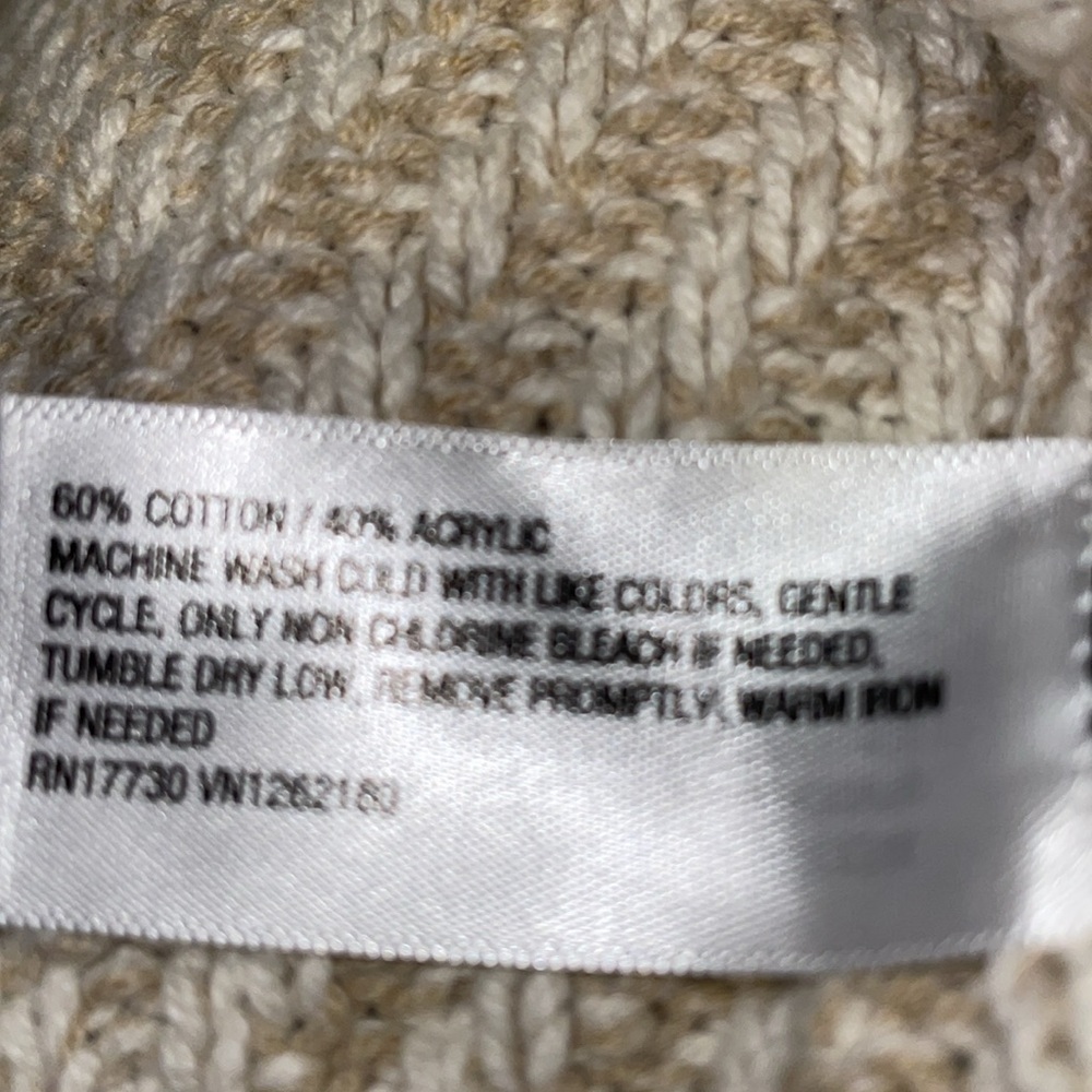 Men's Shawl Collared Sweater Cardigan - Goodfellow & Co‚ Cream. Size Medium - Picture 8 of 10